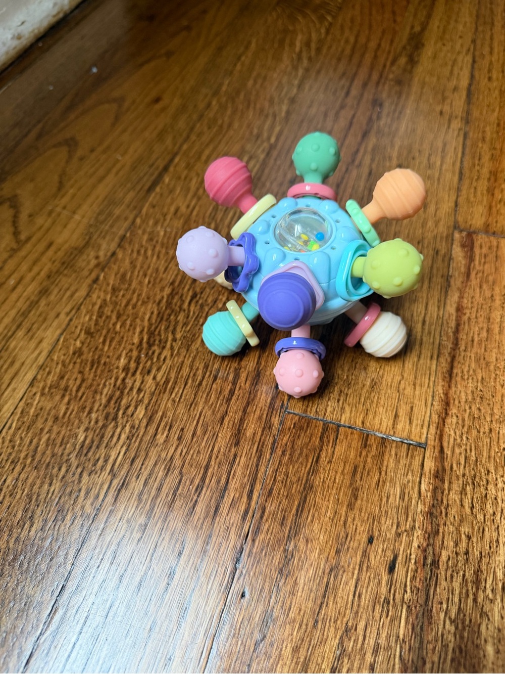 Multicolor Sensory Teether and Rattle Baby Toy